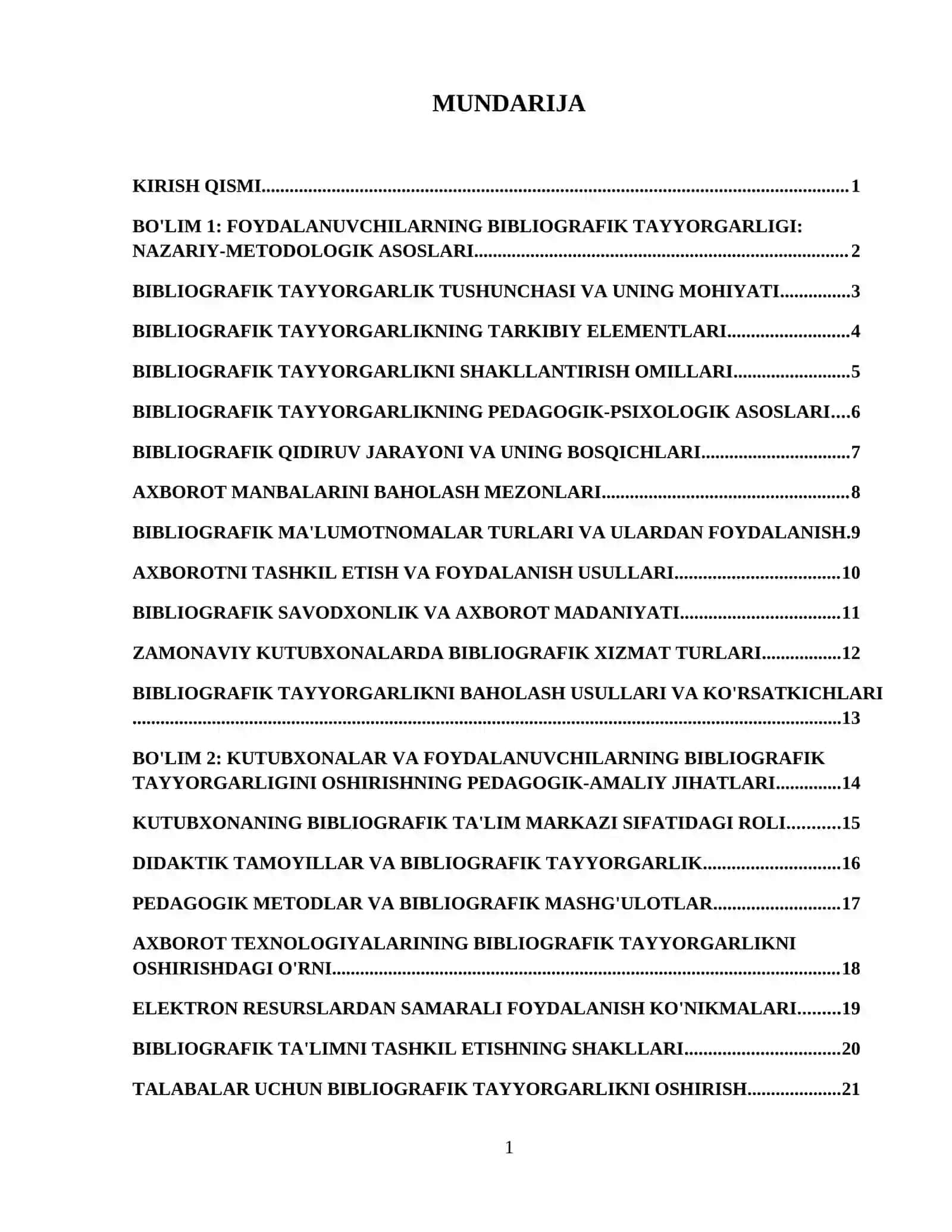 Kutubxonada foydalanuvchilarning bibliografik tayyorgarligi 2