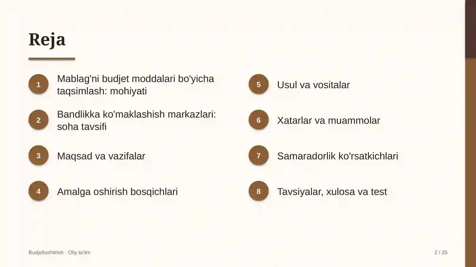 Bandlikka ko'maklashish markazlarida mablag'larni budjet moddalari bo'yicha taqsimlash 2