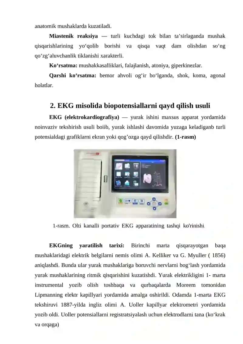 Biopotensiallarni qayd qilish 2
