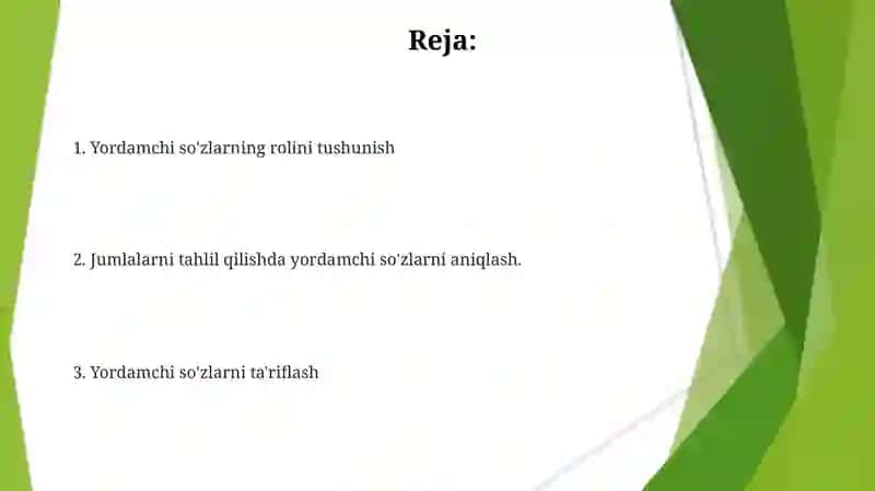 So'z turkumlari yordamchilari 2