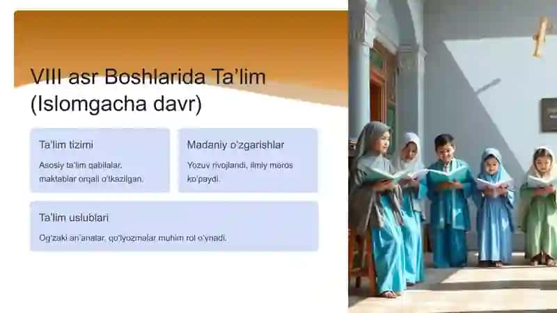 VIII-IX asrlarda Oʻrta Osiyoda Taʼlim 2