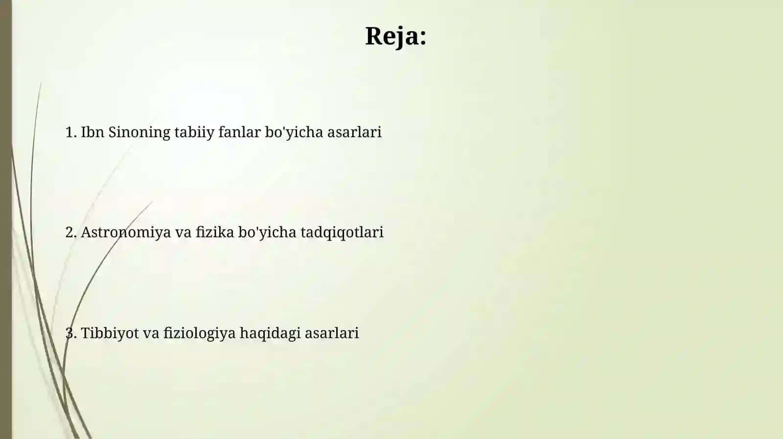 Ibn Sinoning tabiiy fanlarga doir ishlari 2