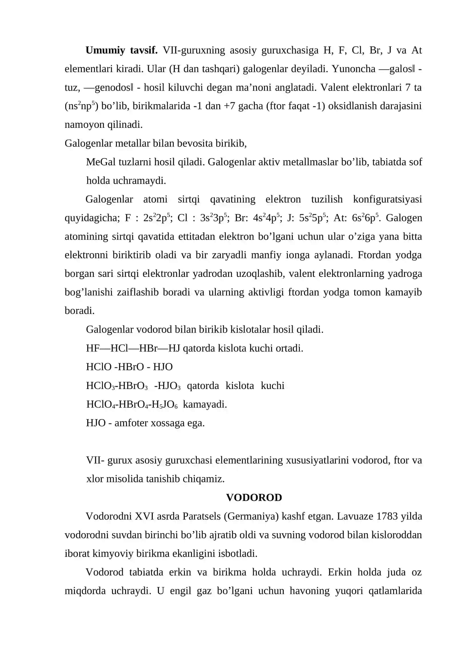 VII – gurux bosh guruxcha elеmеntlari 2