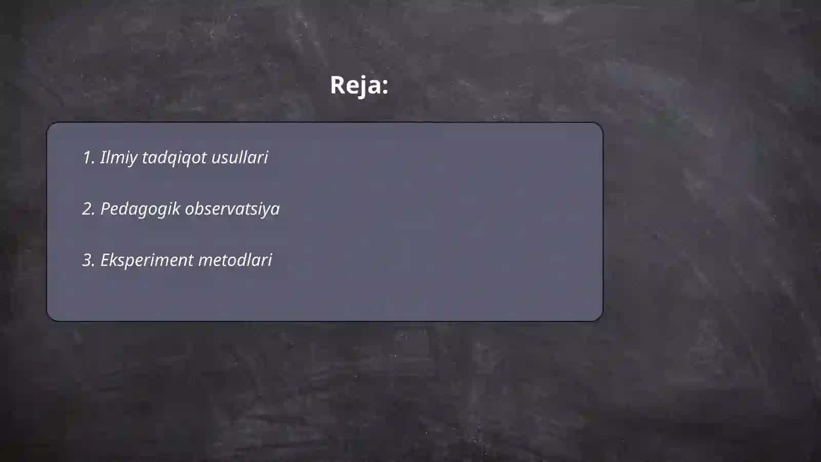 Pedagogikaning ilmiy tadqiqot metodlari 2