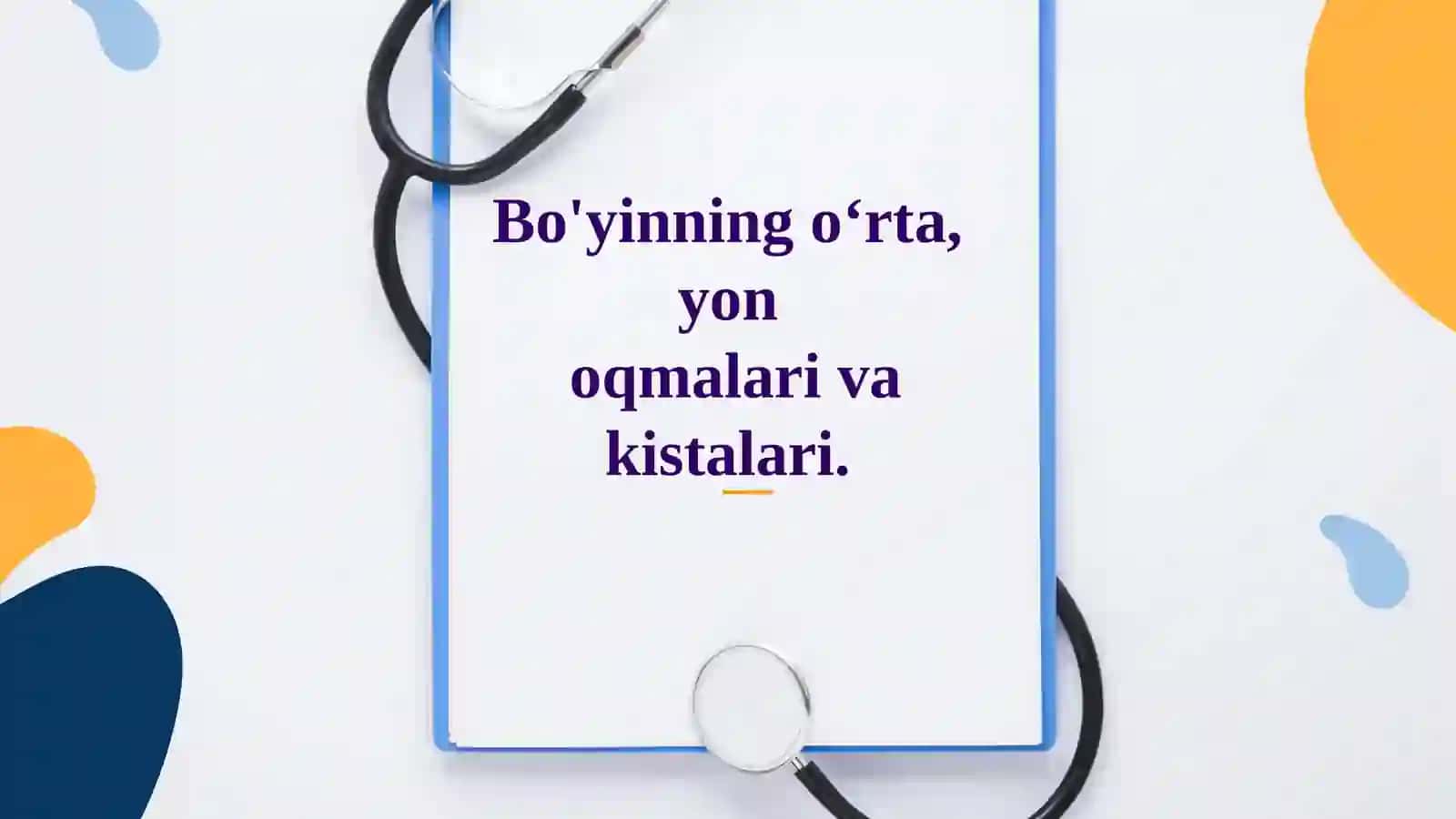 Klinika natomiya bo'yini kistalari 2