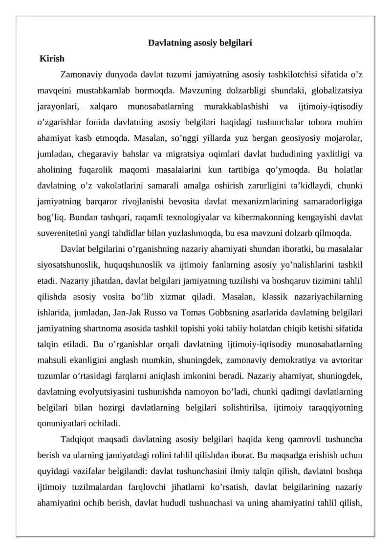 Davlatning asosiy belgilari 2