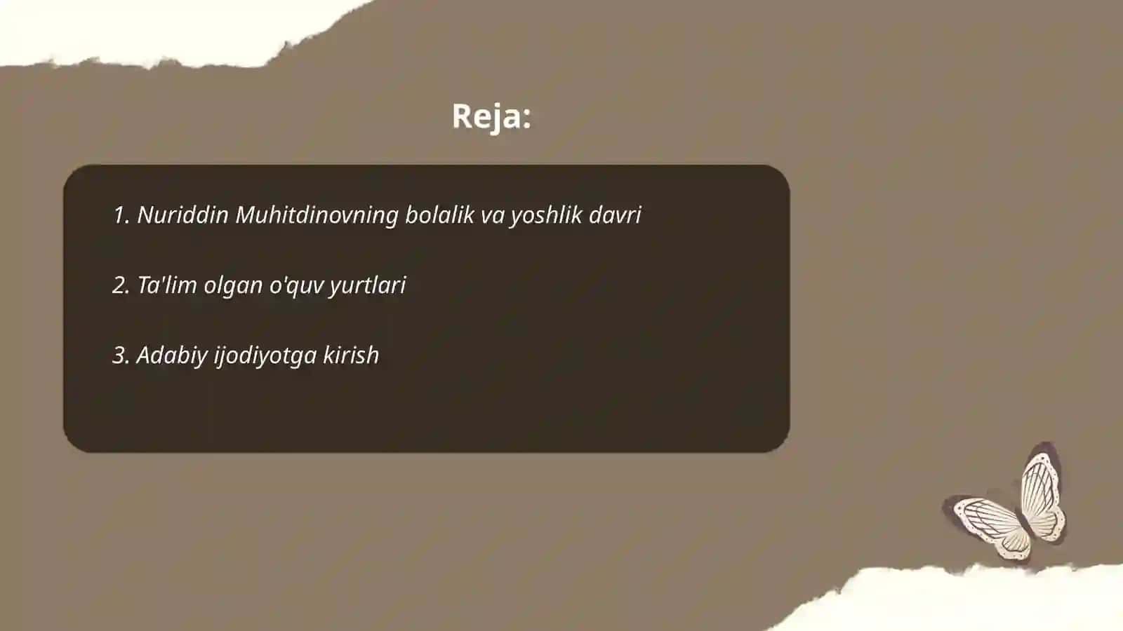 Nuriddin Muhitdinov Akmalovich hayoti va ijodi 2