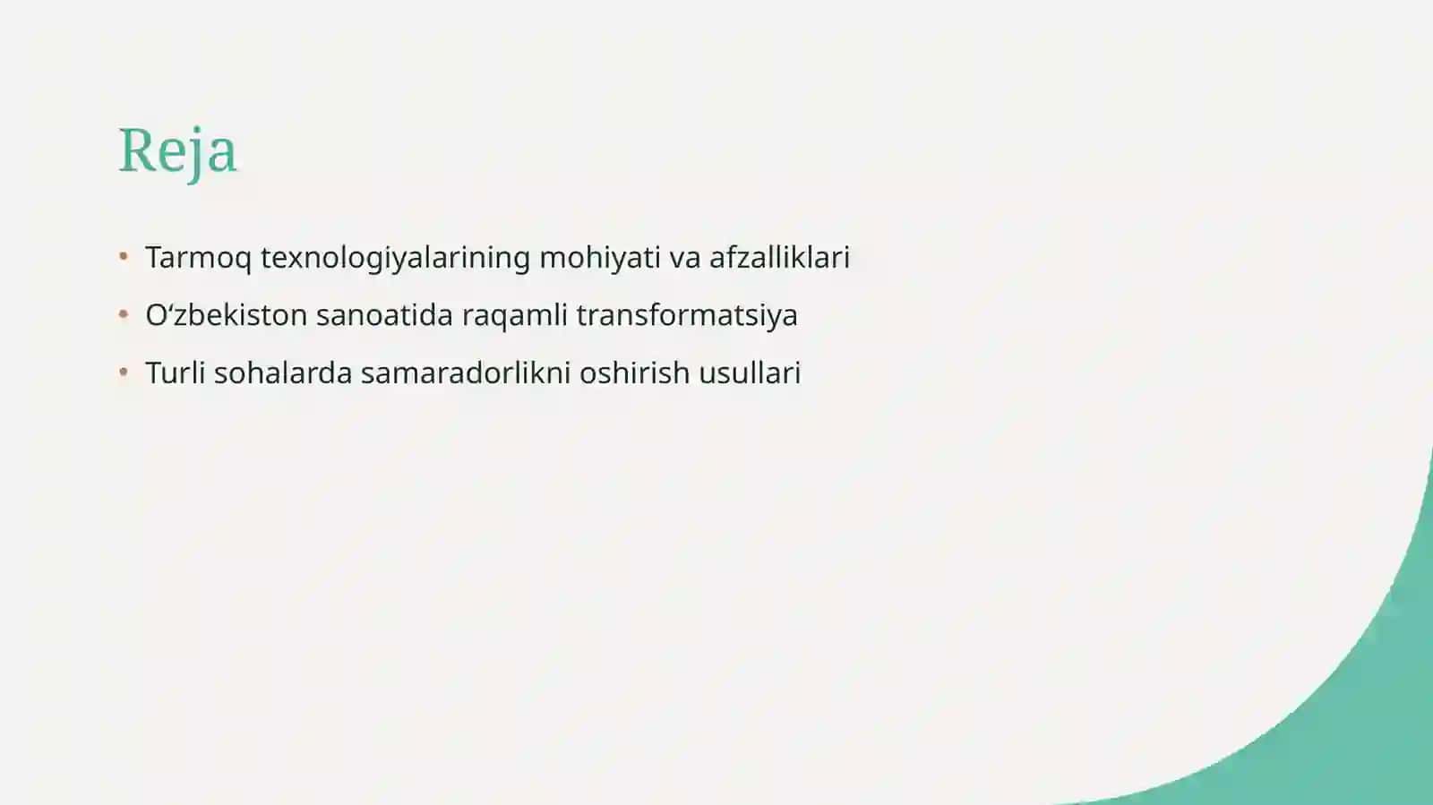 Tarmoq texnologiyalari 2