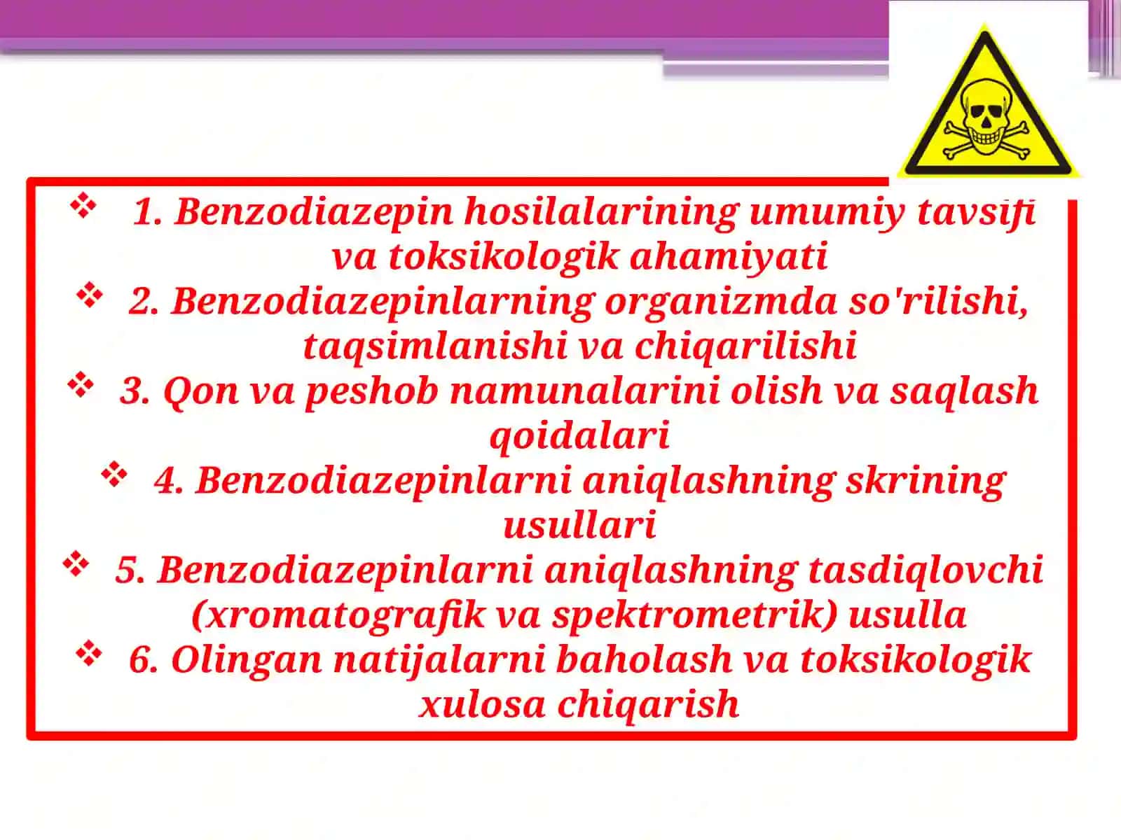 BENZODIAZEPEN HOSILALARNI QON VA PESHOBDA ANIQLASH 2