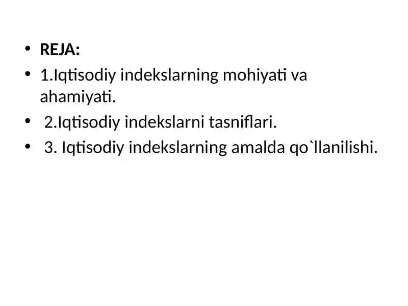 IQTISODIY INDEKSLAR 2