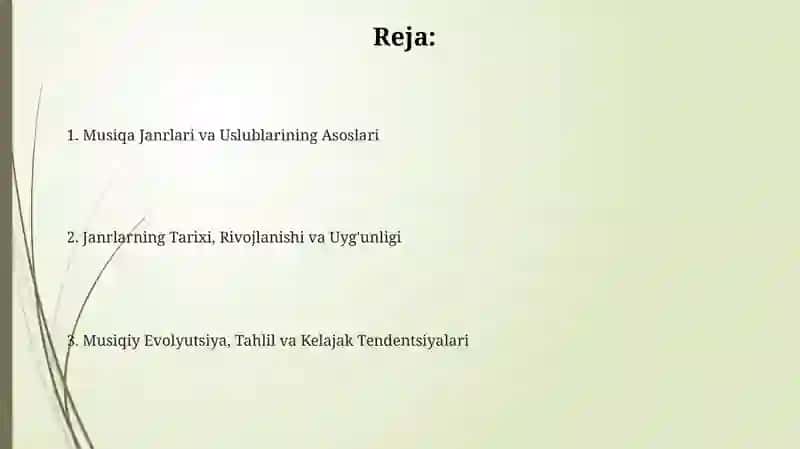 Musiqiy janr va uslublar 2