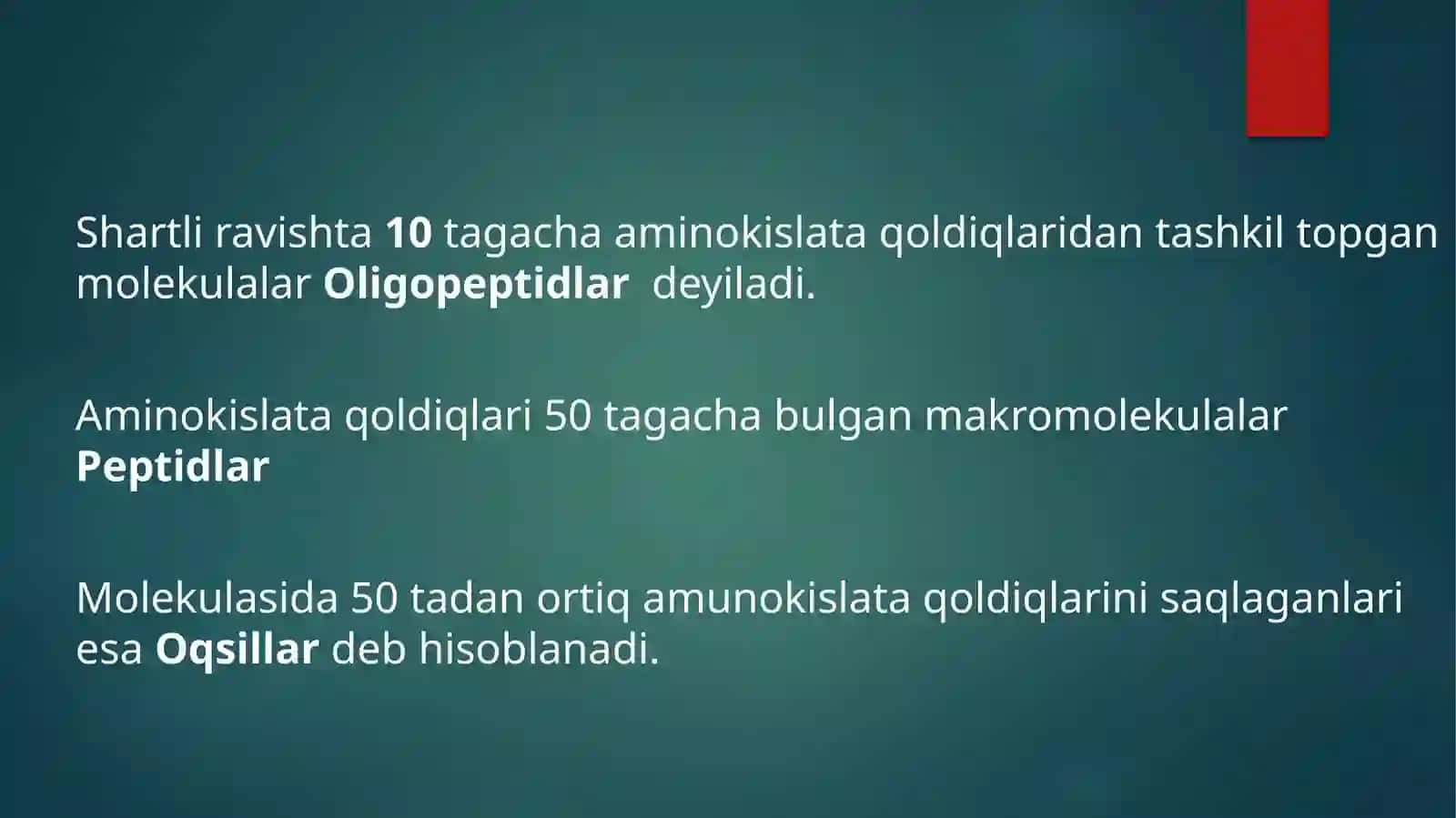 PEPTIDLAR VA OQSILLAR 2