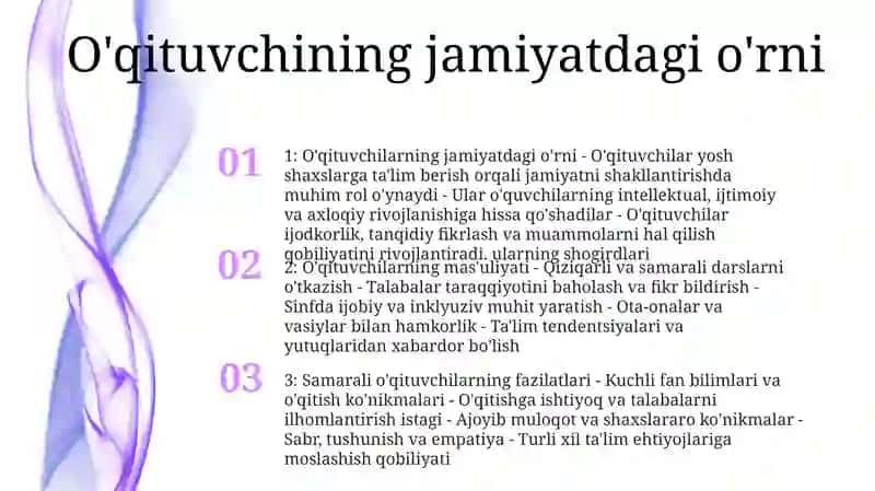 OʻQituvchining Tutgan OʻRni Va Uning Vazifalari 2