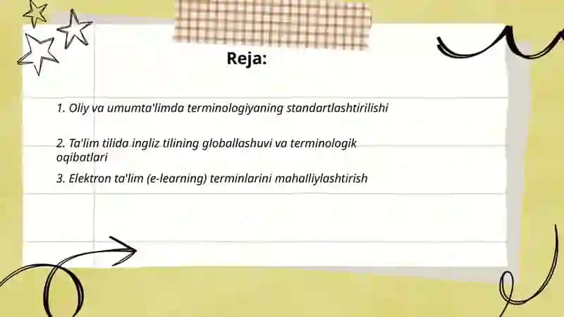 "Zamonaviy dunyoda ta'lim". Til va terminologiya 2