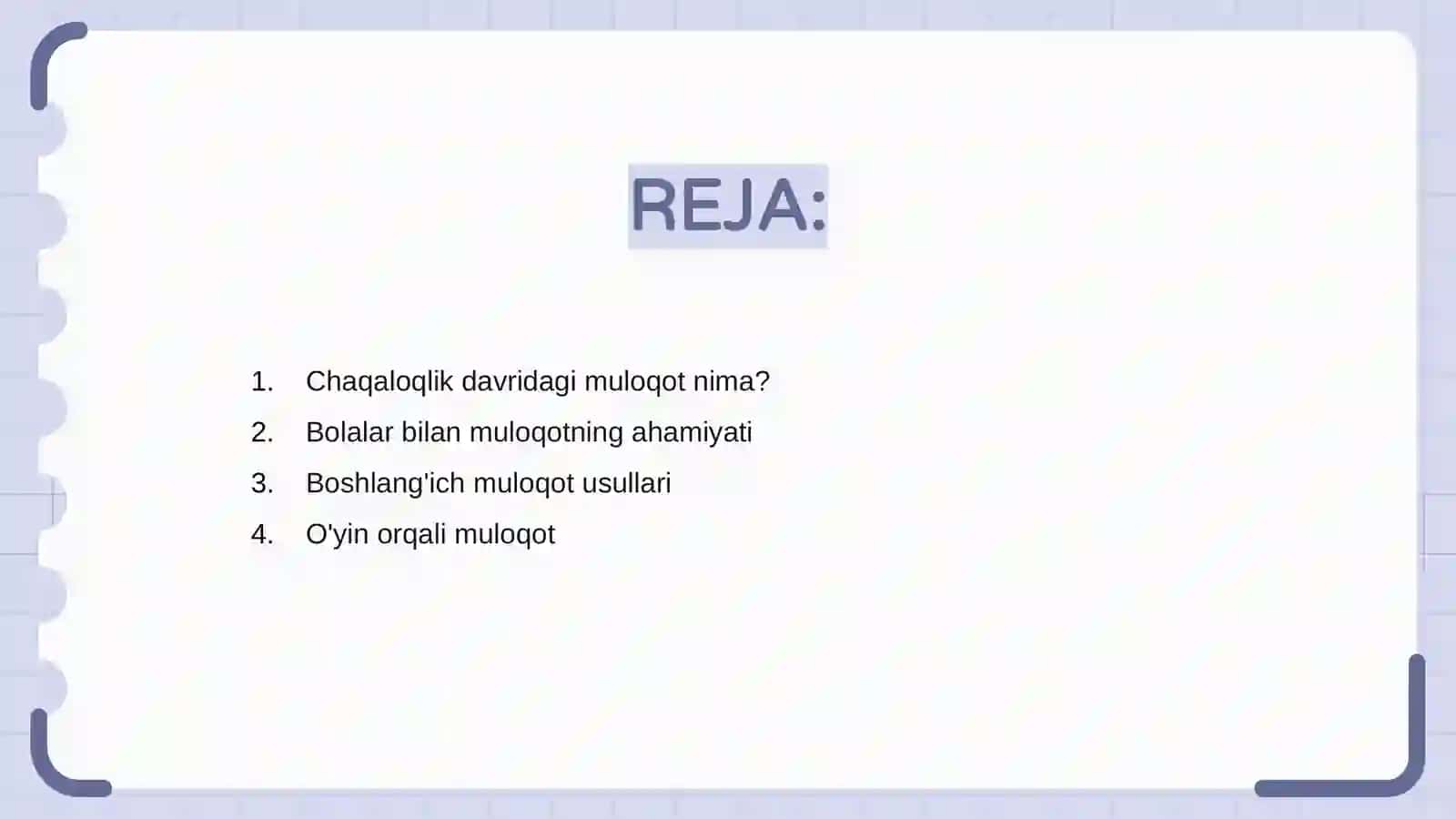 Chaqaloqlik davridagi muloqot 2