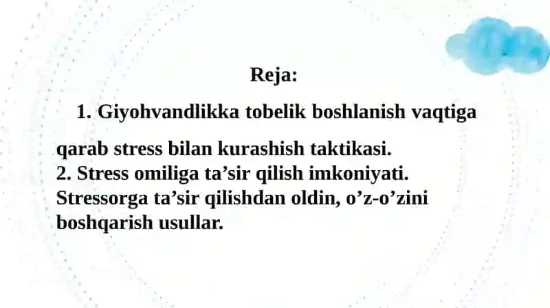 STRESS OMILI BILAN O‘ZARO TA’SIR QILISH 2