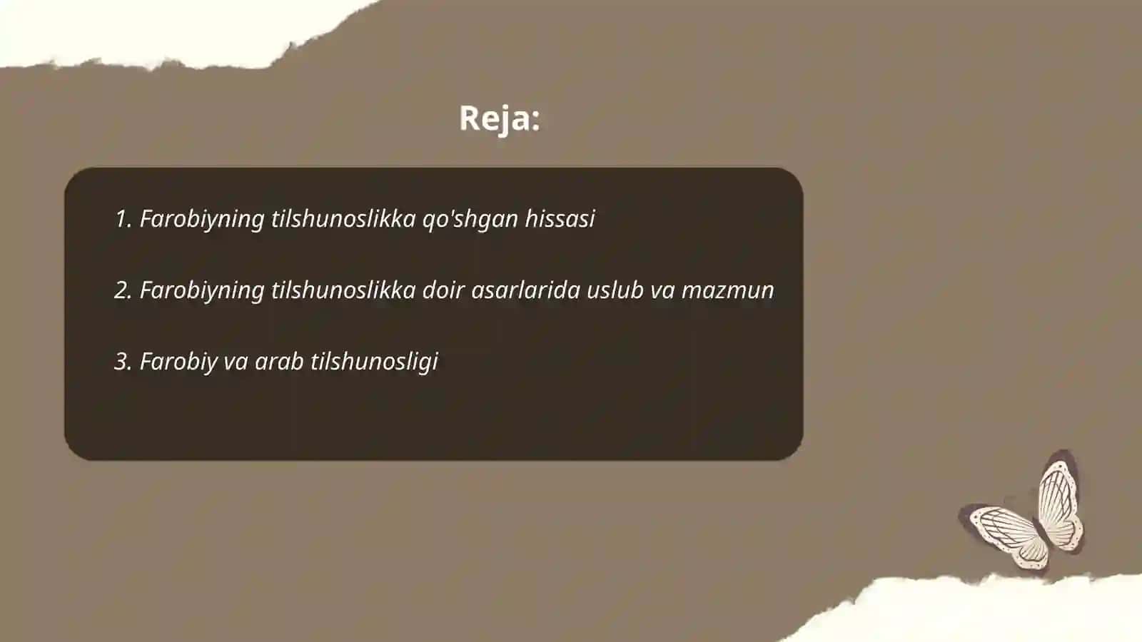Abu Nasr Farobiyning tilshunoslikka oid asarlari tahlili 2