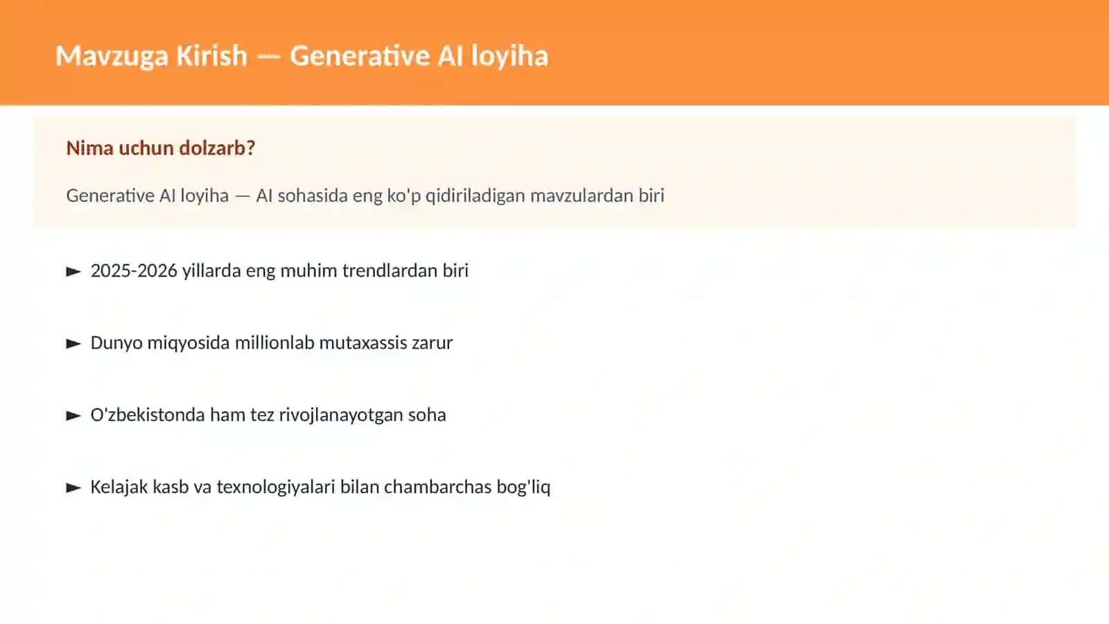 Generative AI loyiha 2
