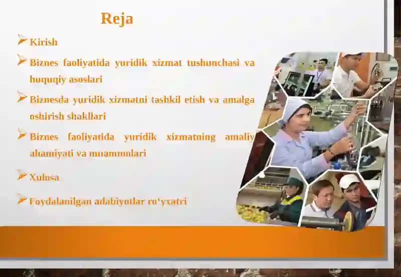 Biznes faoliyati davrida yuridik xizmat 2