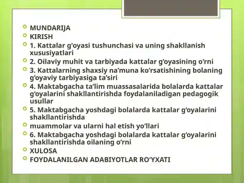 Maktabgacha yoshdagi bolalarda kattalar kasbining 2