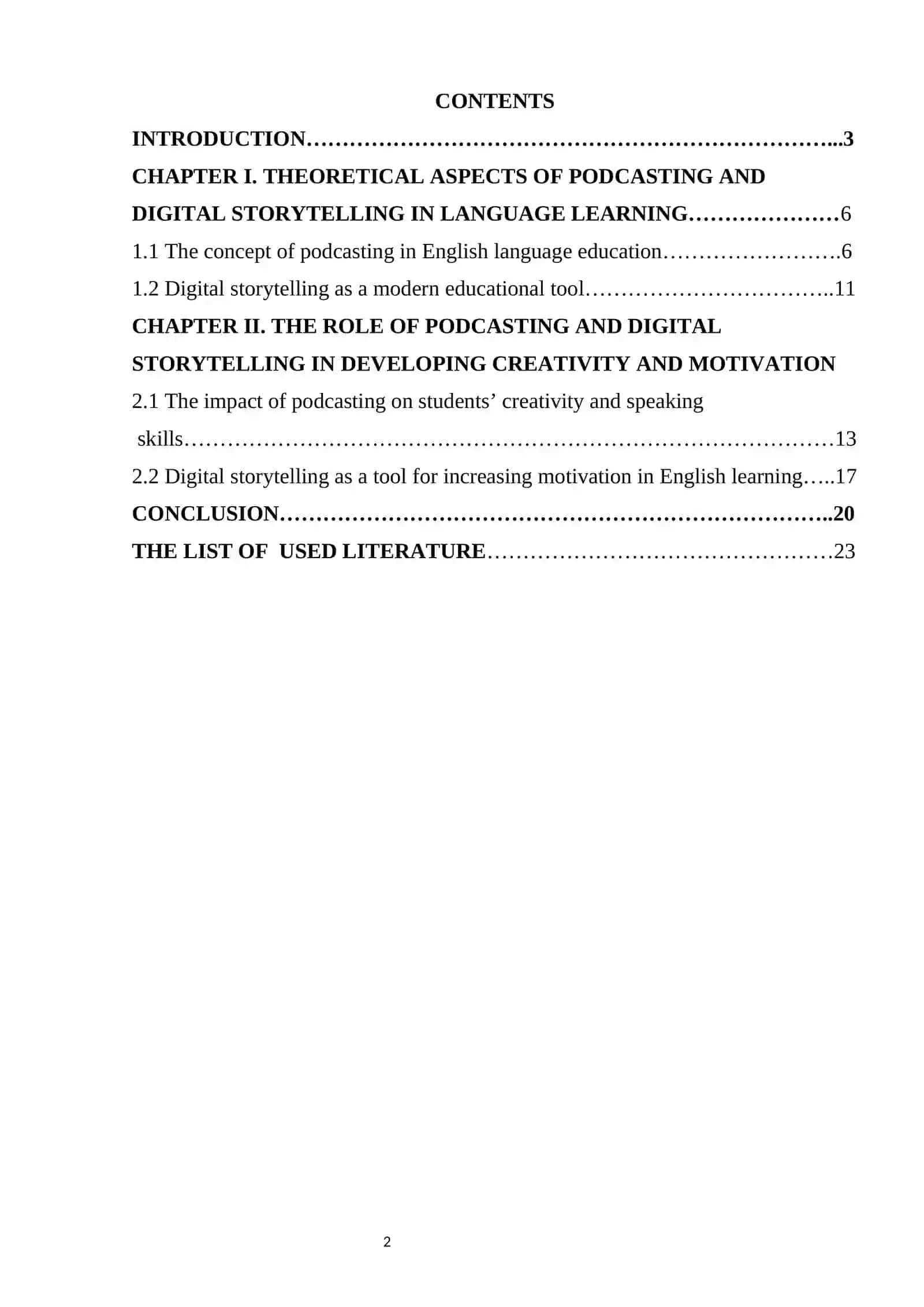 PODCASTING AND DIGITAL STORYTELLING: INSPIRING CREATIVITY AND MOTIVATION IN ENGLISH LANGUAGE LEARNERS 2