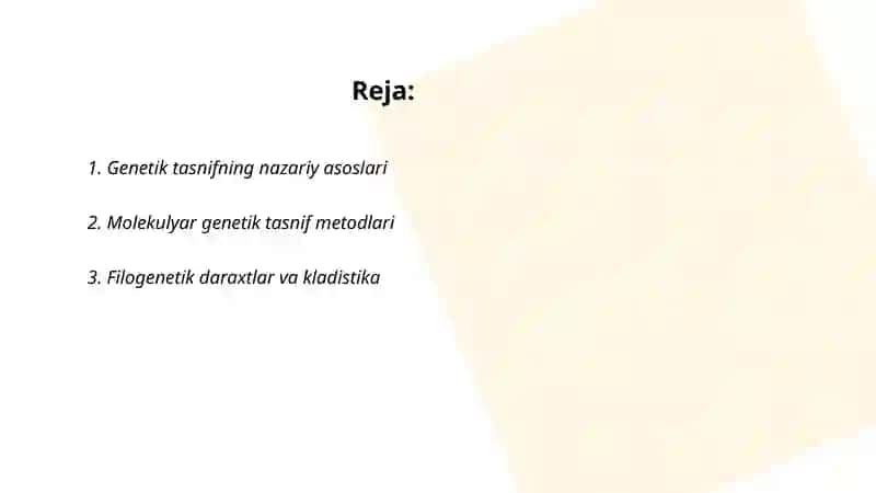 Genetik tasnif 2