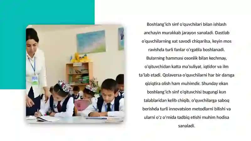 Dars jarayonini tashkilotish metodikasi 2