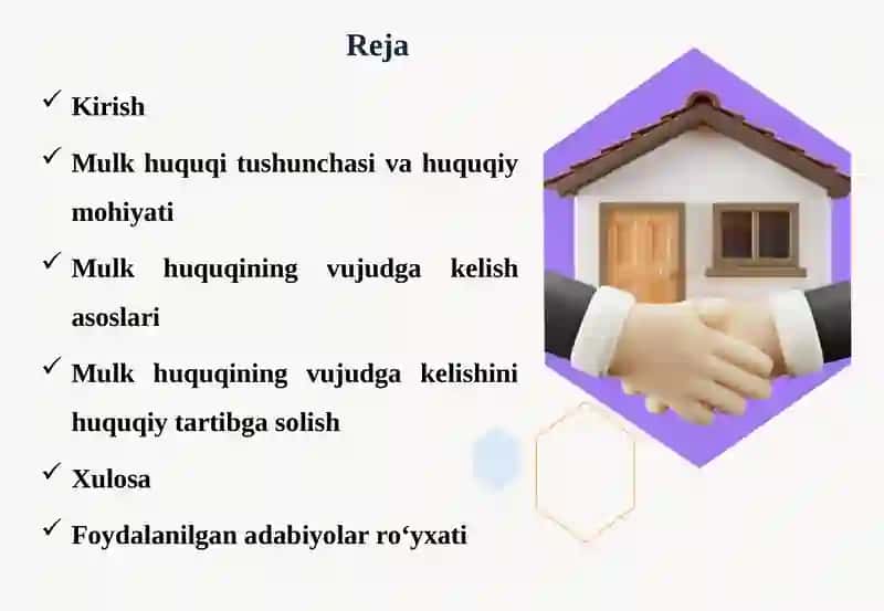 Mulk huquqining vujudga kelish asoslari 2