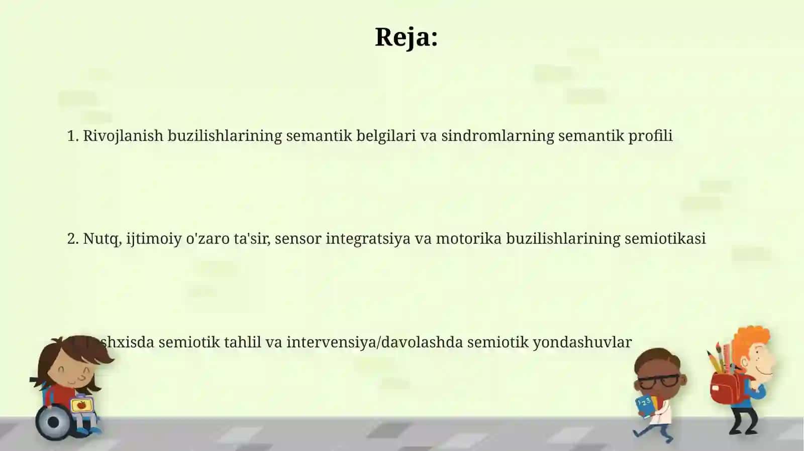 Semiotika asoslari va rivojlanish buzilishlari 2
