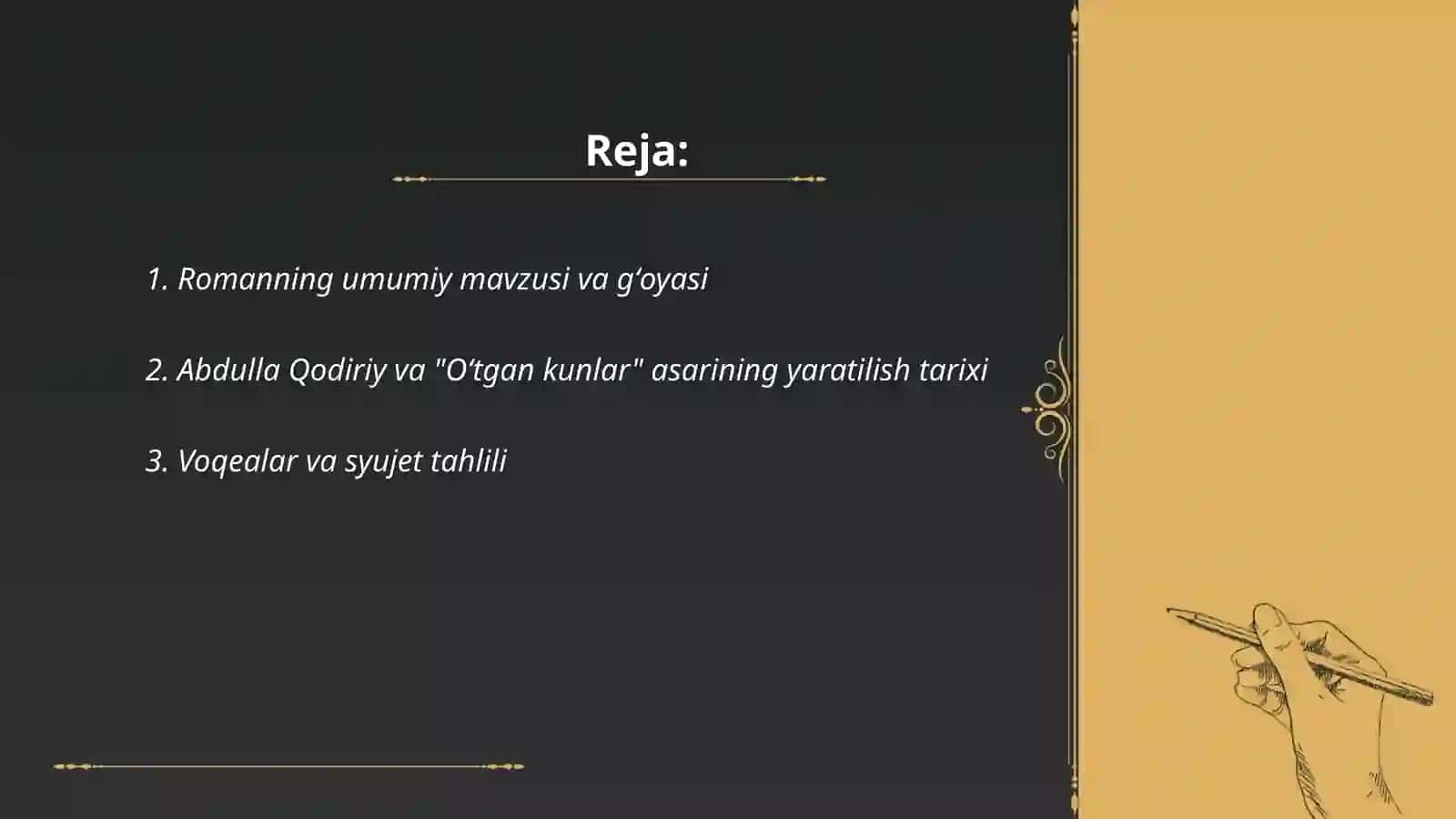 oʻtgan kunlar asari Abdulla Qodiriy 2