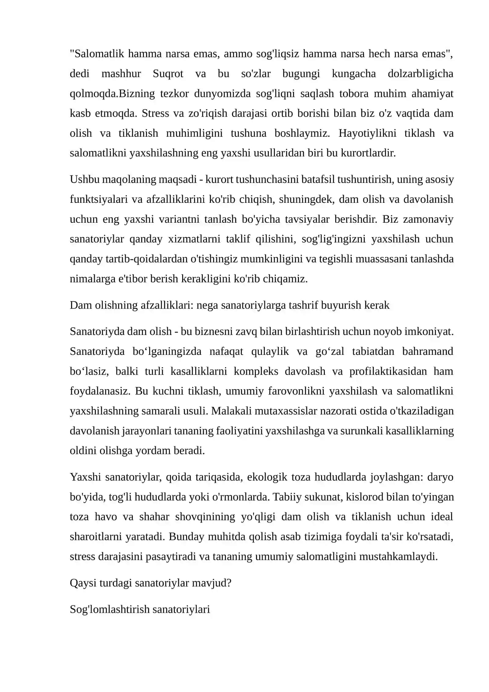 Sanatoriya-sog‘lomlashtirish xizmatlar 2