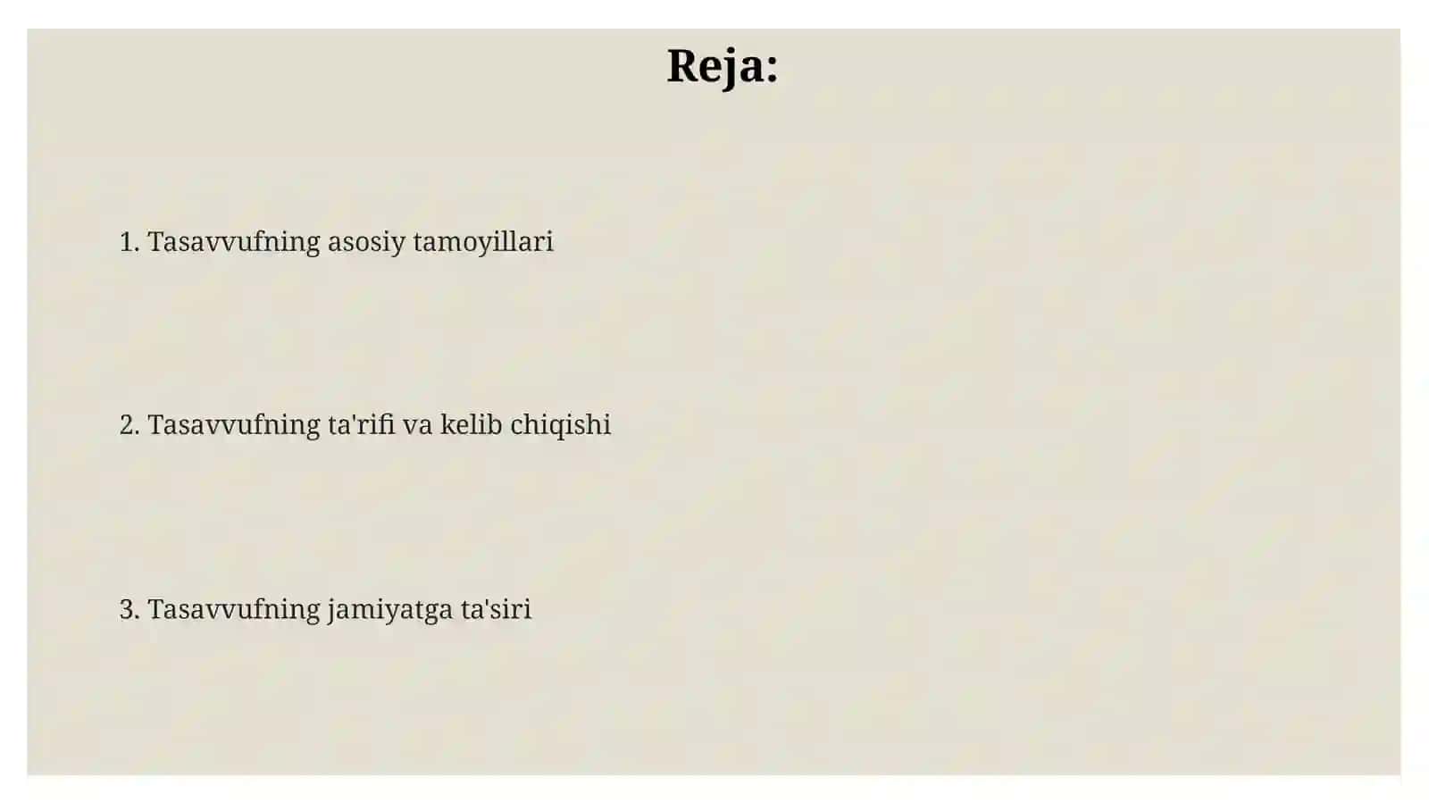 Tassavuf va uning mohiyati 2