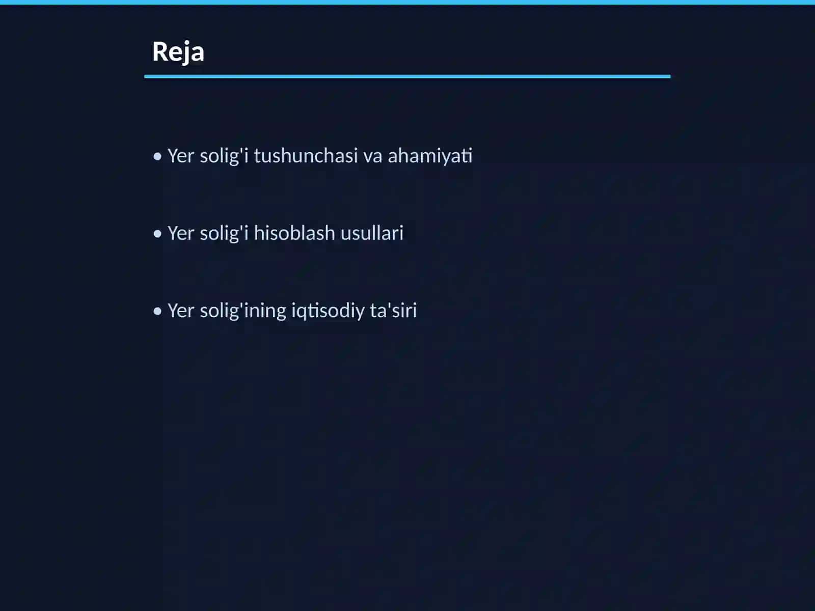 Yer solig'i tushunchasi va ahamiyati 2