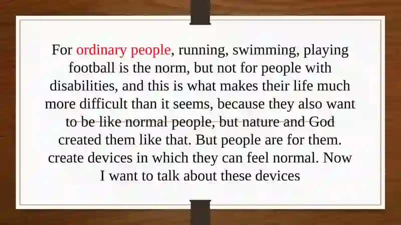 Anyequipment for simplifying the life of people with disabilities 2