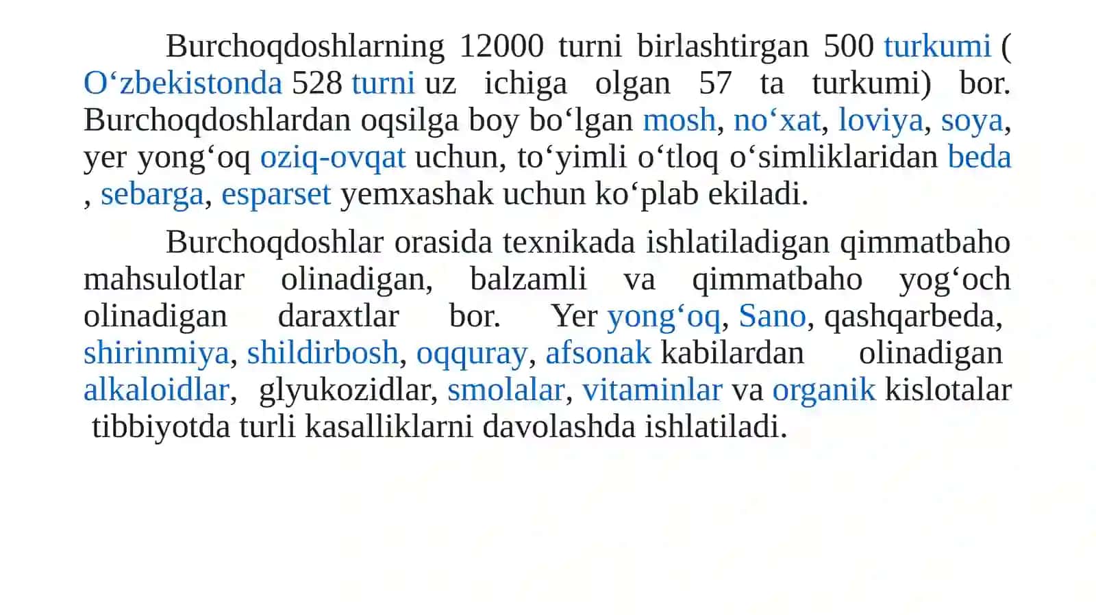 Burchoqdoshlar(dukkakdoshlar, Fabaceae,) 2