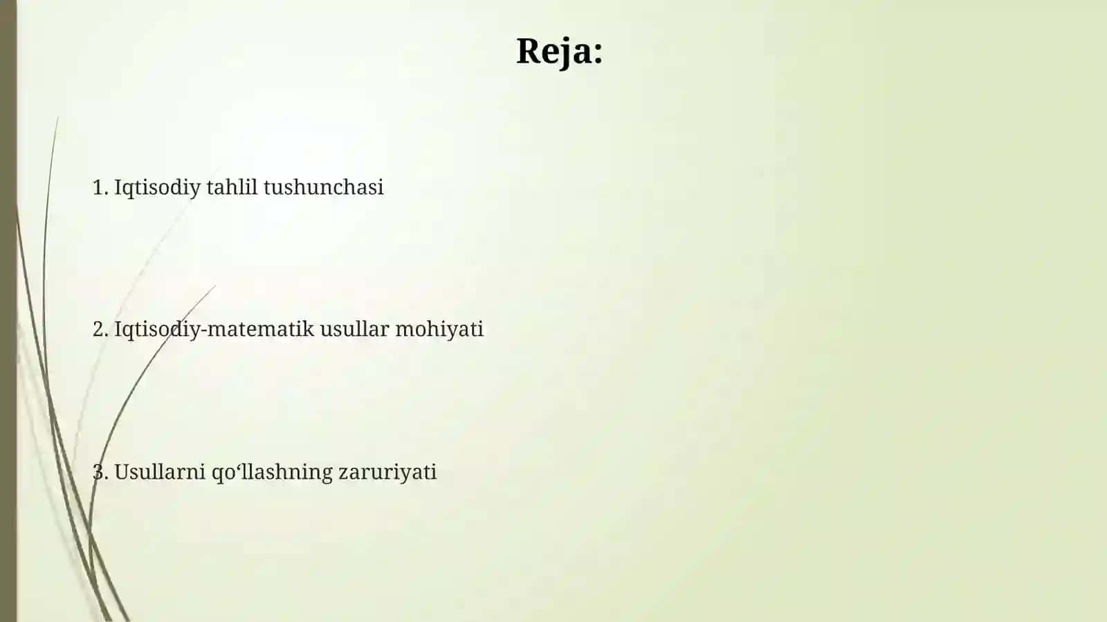 Iqtisodiy matematik usullar 2