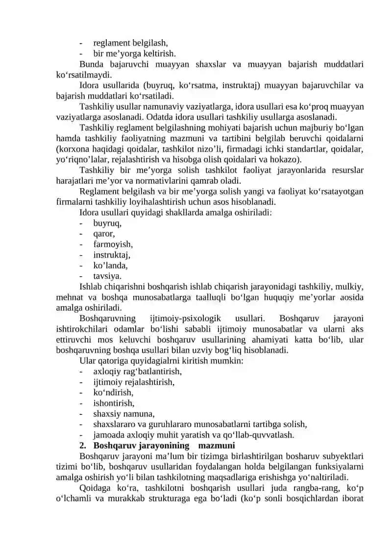 BOSHQARUVNING ASOSIY USULLARI 2
