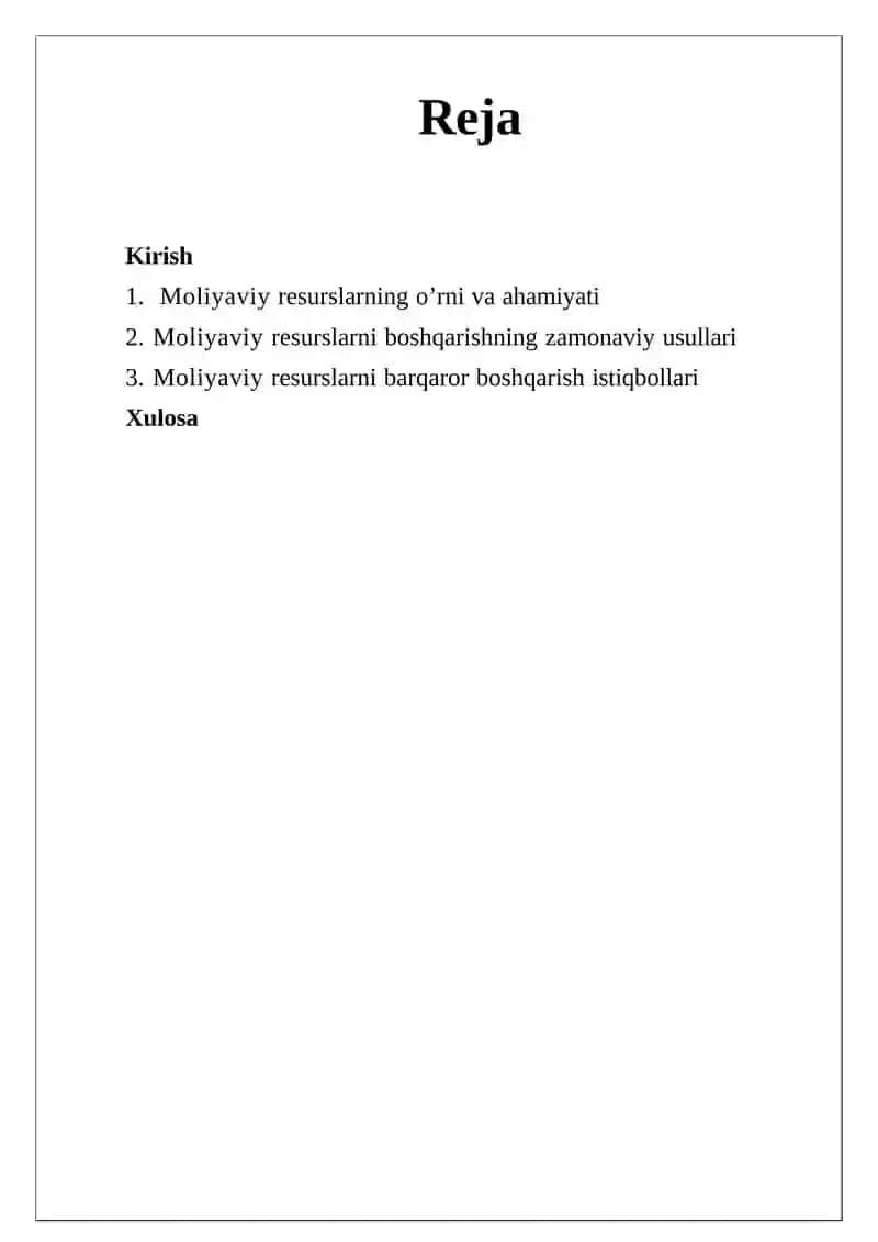 Molyaviy resurslarni boshqarish 2