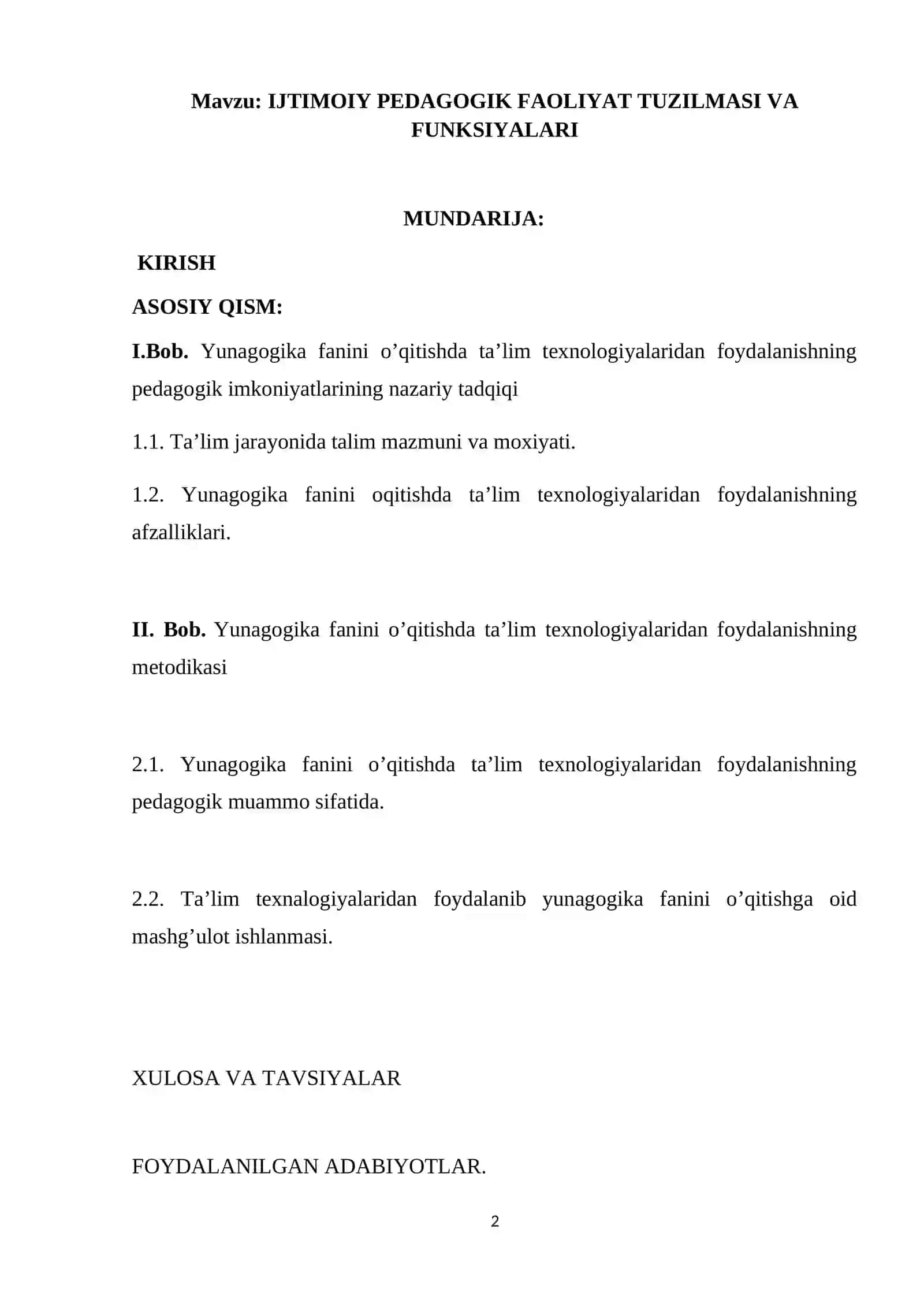IJTIMOIY PEDAGOGIK FAOLIYAT TUZILMASI VA FUNKSIYALARI 2
