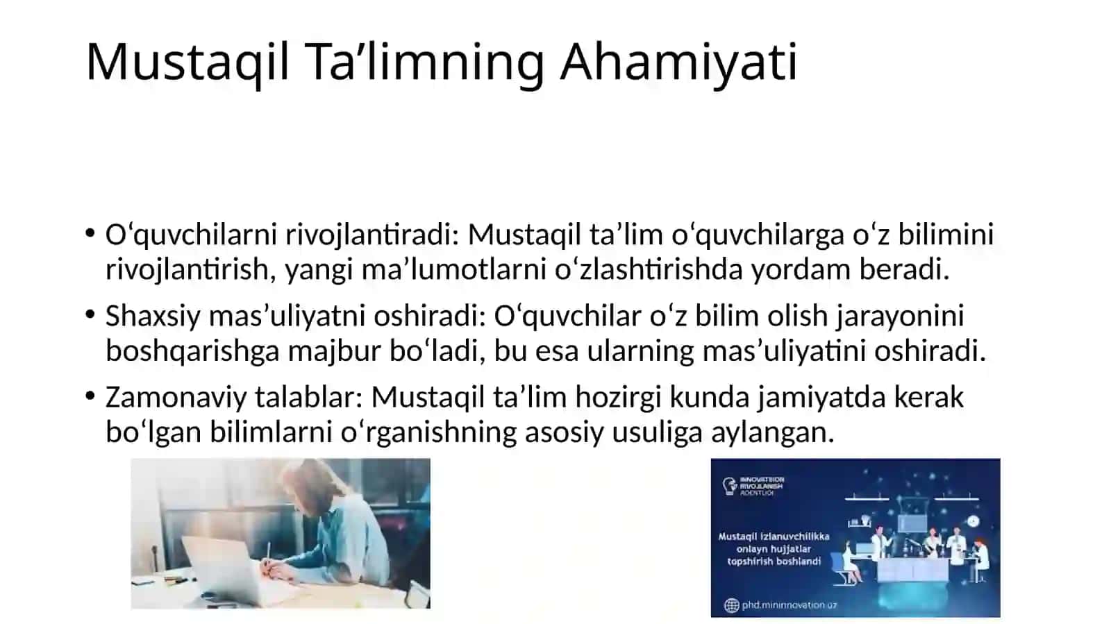 Mustaqilta’limolish jarayonini samarali tashkilotish 2