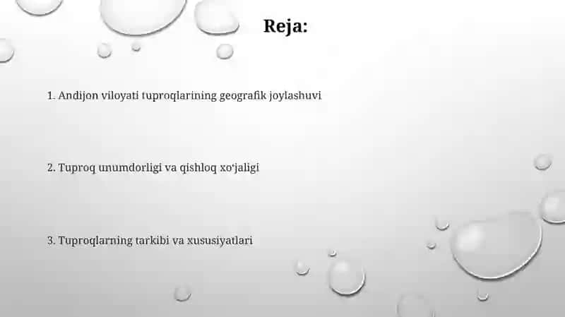 Andijon viloyati tuproqlari geografiyasi 2