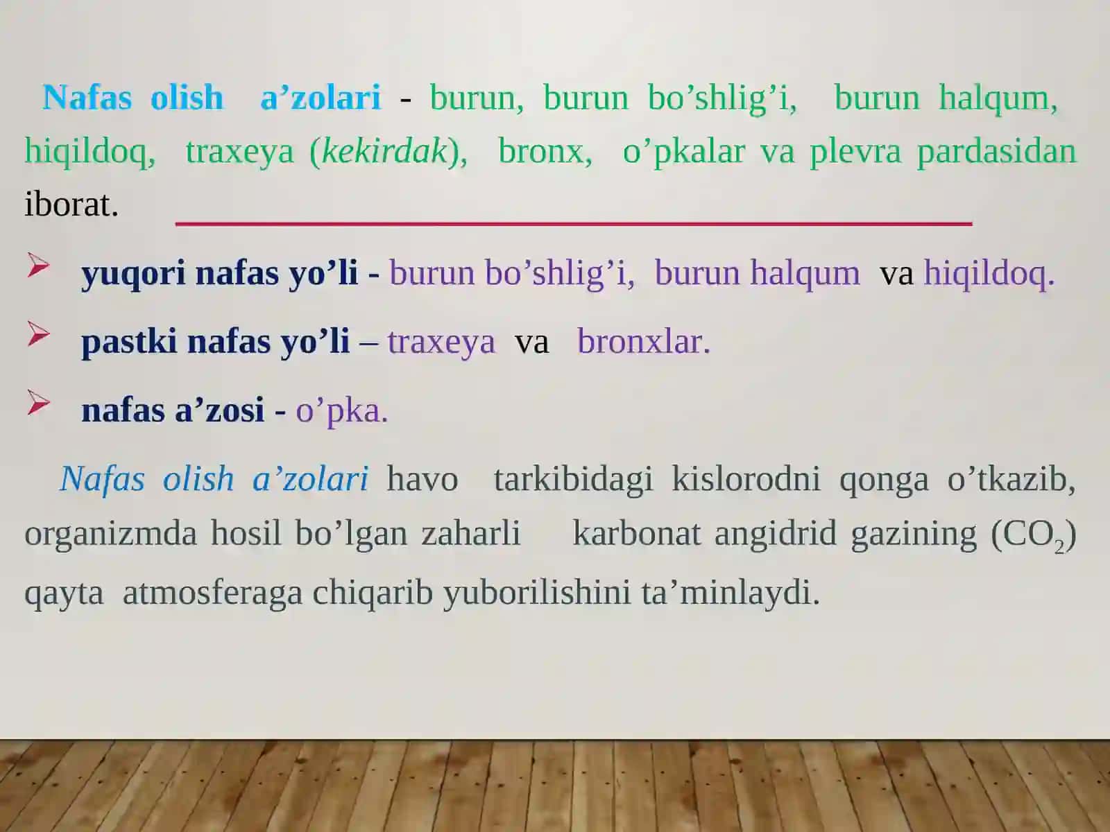 Nafasolisha’zolari tizimi 2