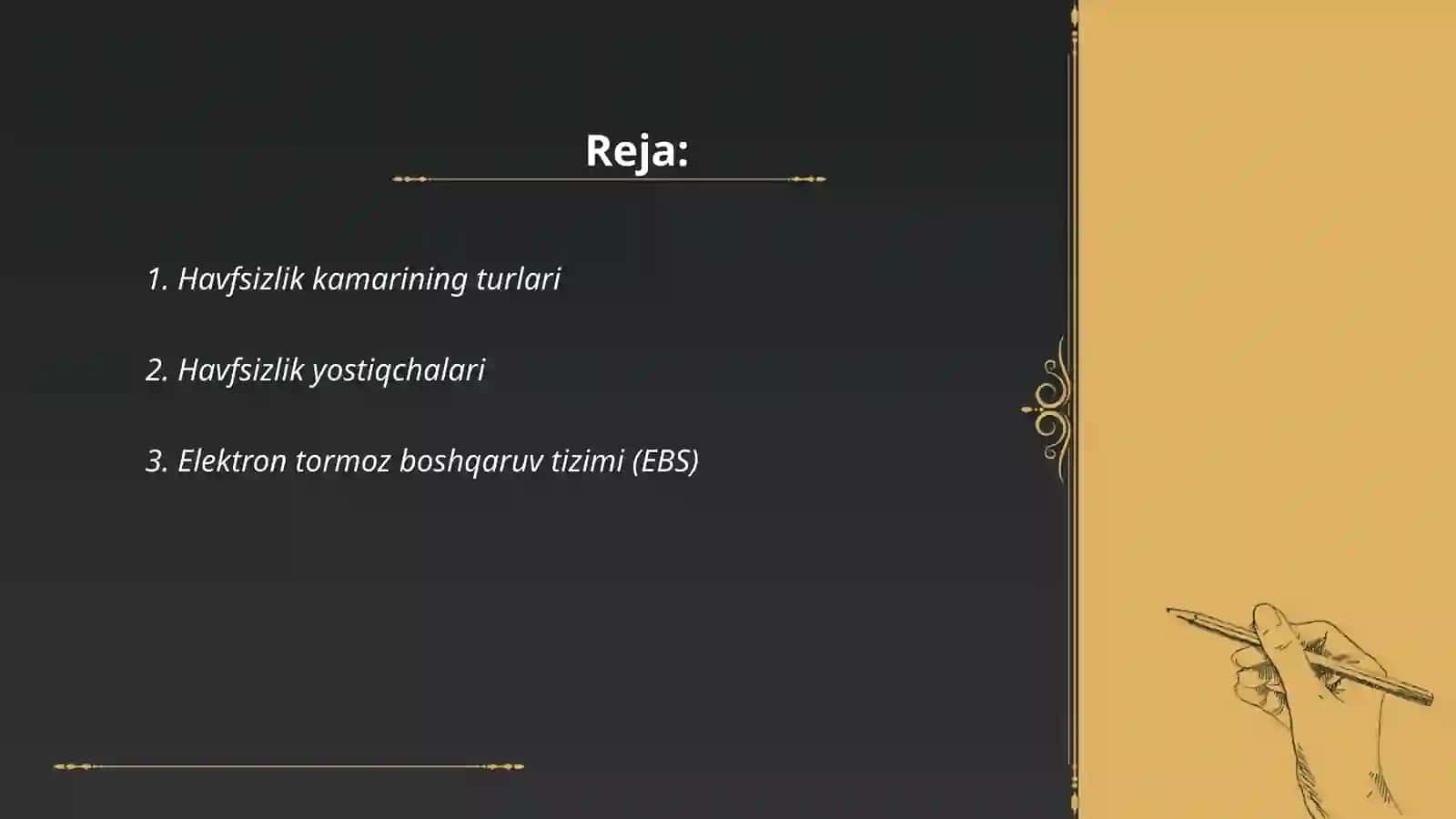 Avtomobil xavfsizligi tizimlari 2