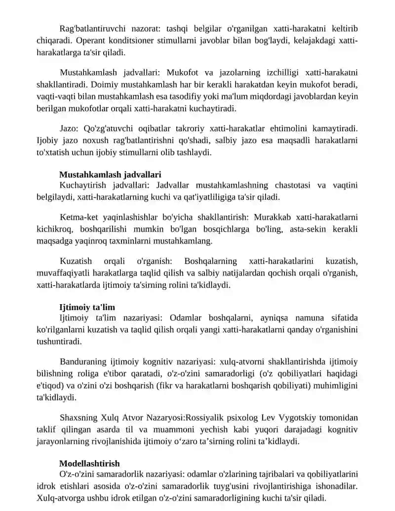 Shaxsning Xulq Atvor Nazaryasi 2