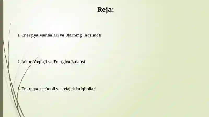Dunyoning yoqilgʻi energetika balansi 2