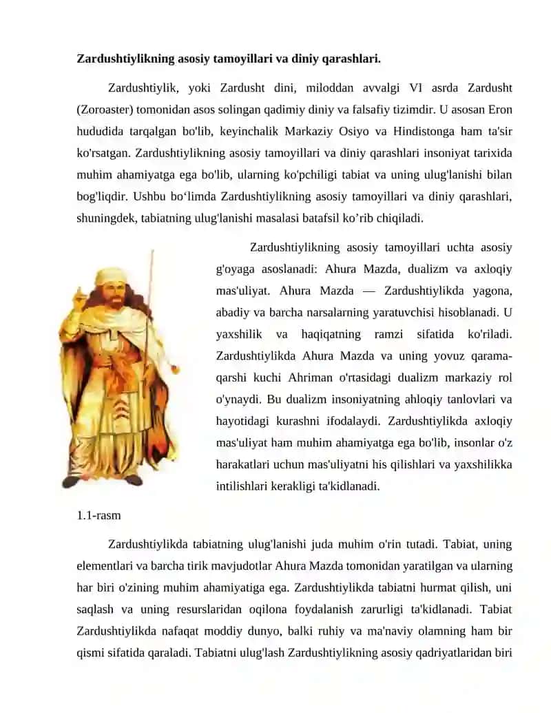 Zardushtiylikda tabiatning ulug'lanishi 2