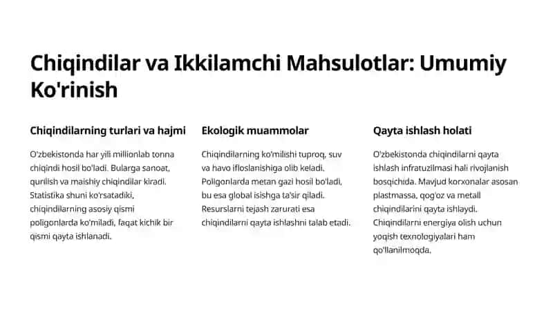 Chiqindilar Asosida Yo'l Qurilishi Materiallari 2