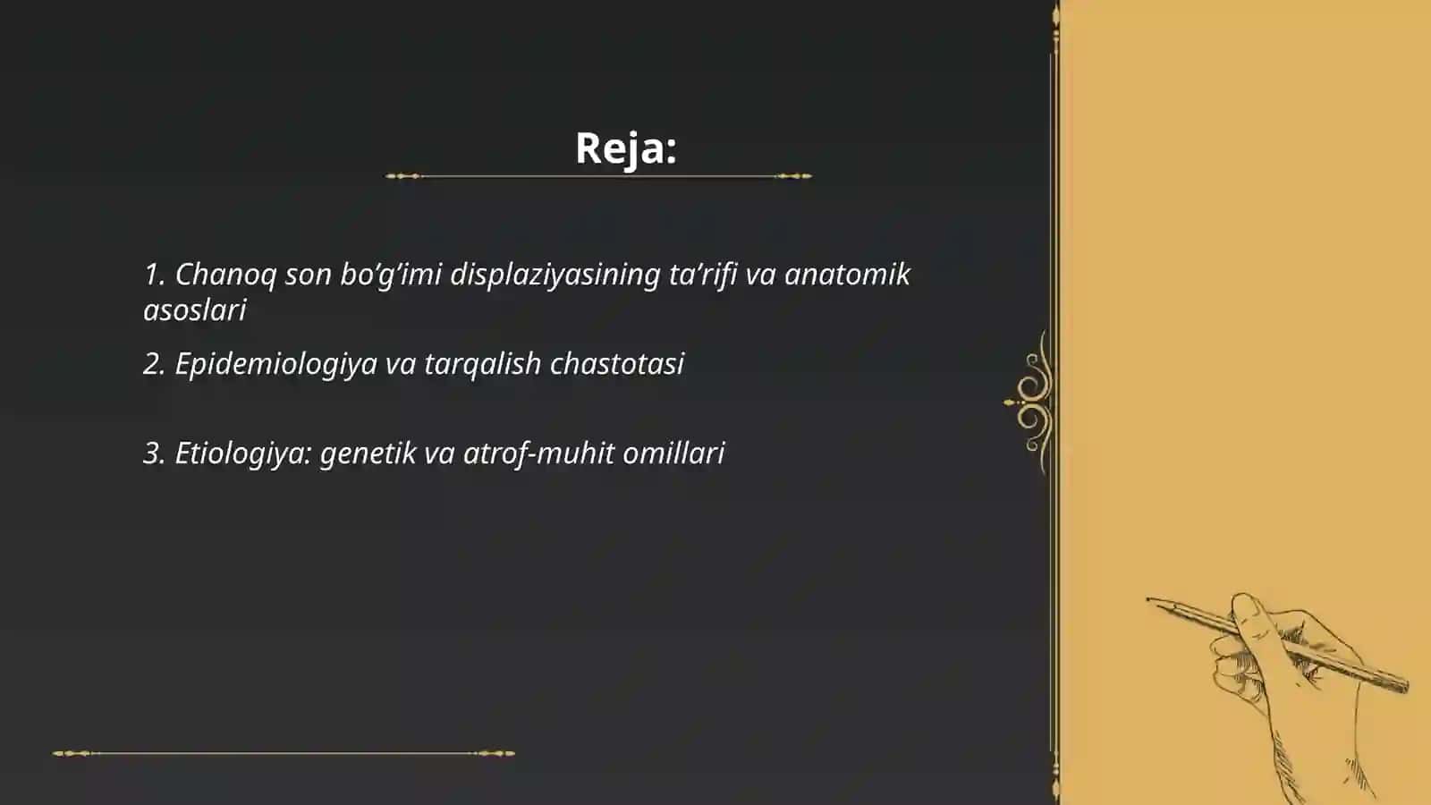 Chanoq son bo’g’imi displaziyasi 2