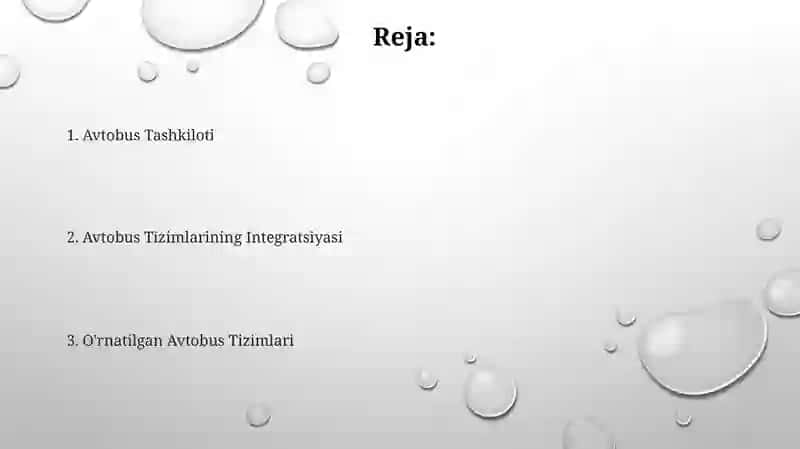 O'rnatilgan Avtobus Tizimlari 2