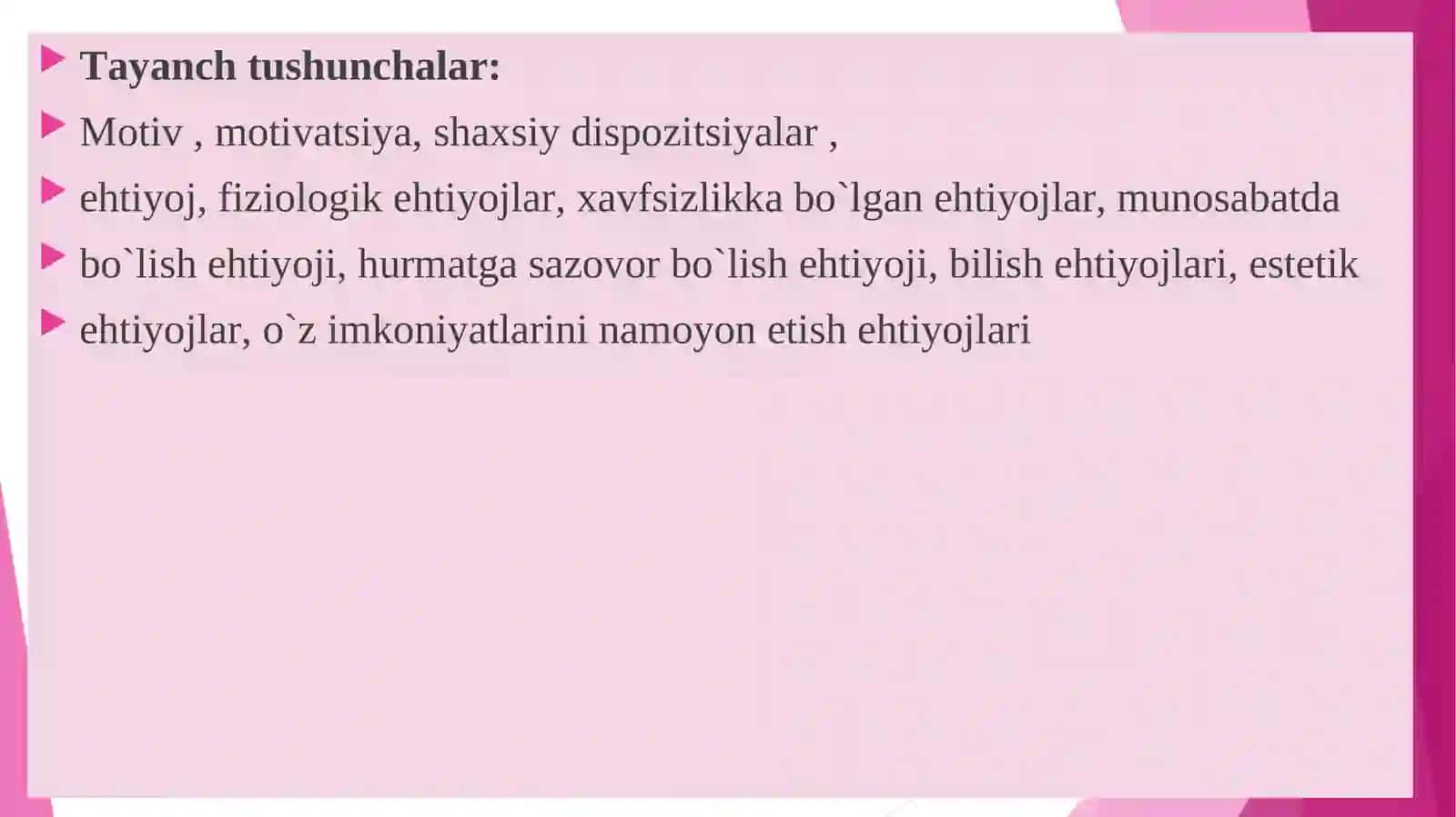 Shaxsning motivatsion sohasi psixodiagnostikasi 2